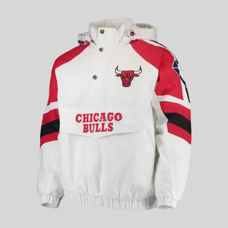 Jaket Peria Wanita Cagoule Chicago Bulls Pria Wanita Outdor Windbreaker 4