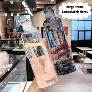 Botol Minum Transparan Aesthetic Water Bottle Bening Botol Olahraga