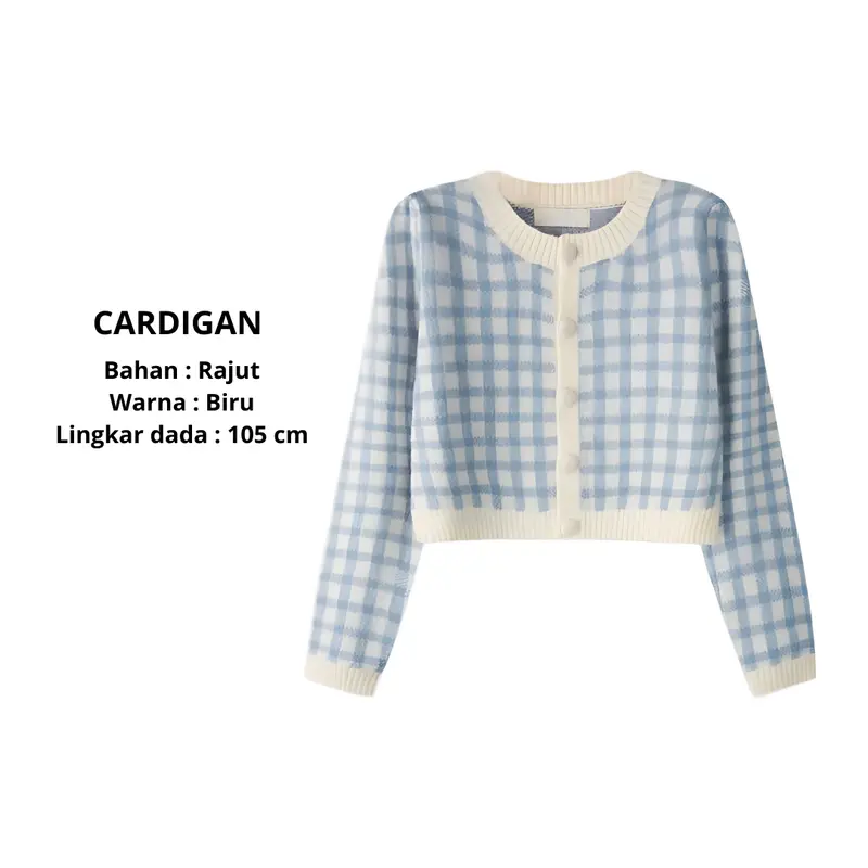 Outfit Hijab Style Cute 3in1 ( Atasan Cardigan Rajut Snow + Bawahan Celana Kulot Knit + Jilbab Pashmina Kaos Jersey ) Ootd Casual Look Remaja Modis  3C45 3