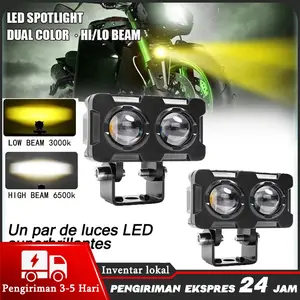 CR7 4888 Lampu Tembak Sorot Laser 2 Mata High Low Putih Kuning