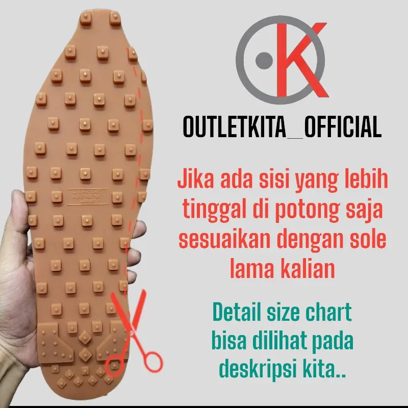 Outsole Sepatu Daybreak Sacai tapak kasut 5