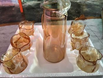 Product Review of Mall Perabot | Set Teko Air Kaca Fixture 7 In 1 | Kettel Air Kaca Mountain 5 In 1 | Teko Set Picher Glass Tea from A**4 1