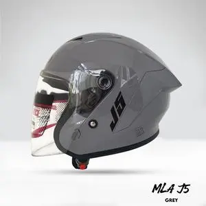 HELM MLA J5  CARBERUS Premium [SNI] Warna PUTIH Visor Clear Helm Untuk Pria Dan Wanita Dewasa 0