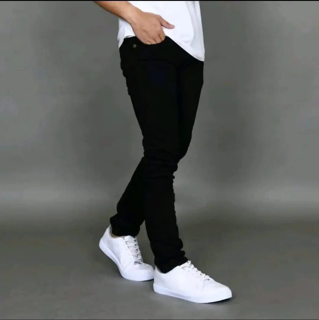 Celana Jeans Pria Slimfit Skinny Bahan Melar Pensil Hitam Cowok Sofe Jeans Premium