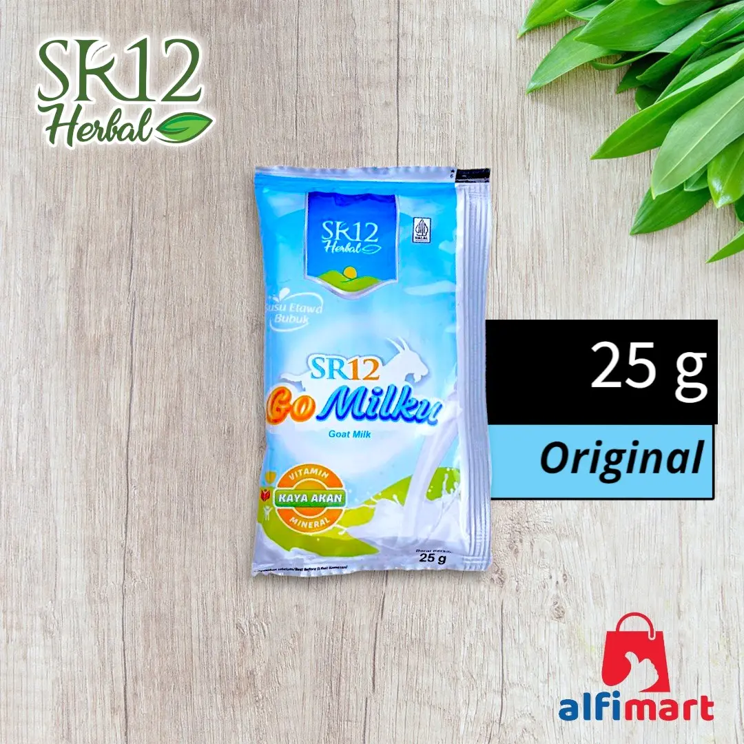 SR12 - GoMilku Susu Kambing Etawa Premium Sachet 25g / Go Milku rasa Original Vanilla kemasan sachet saset renceng 25 gram