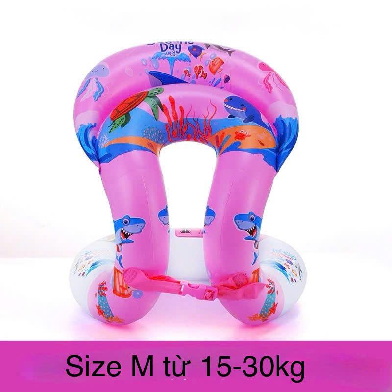 Phao Bơi mua 2 tặng 1 bơm tay- Phao Bơi Trẻ Em - Áo Phao Cho Bé, Đồ Đi Biển, Đồ Bơi Cuốn Quanh Người Chống Lật An Toàn 1