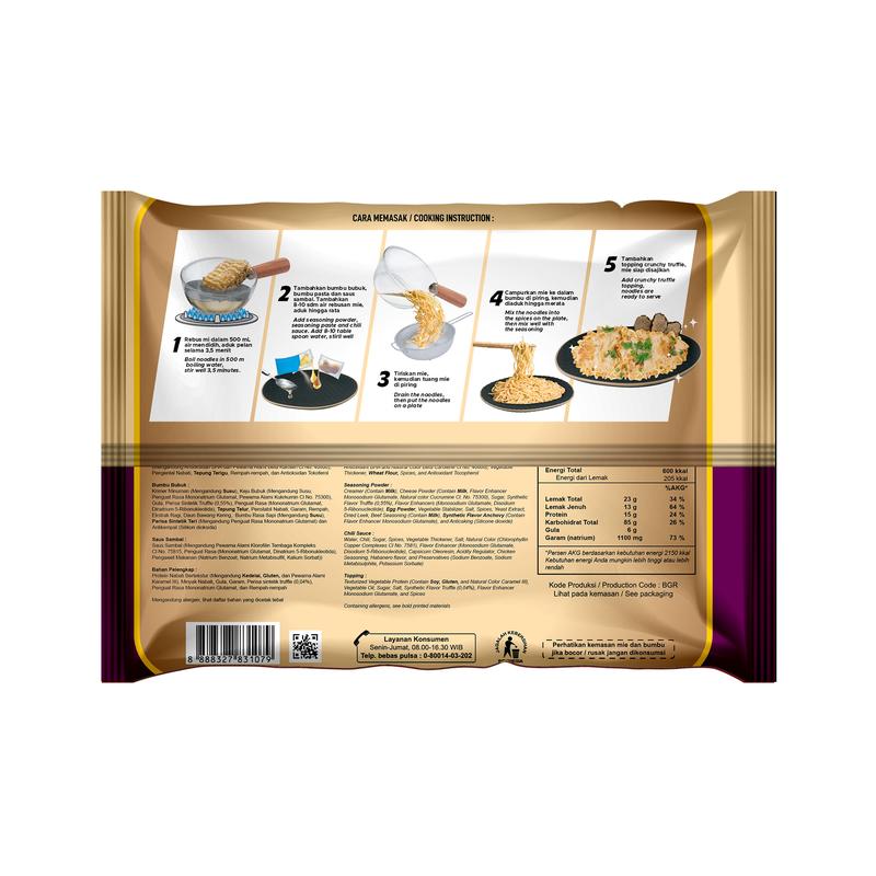 Arirang Mie Instan Goreng Rasa Truffle Creamy Ramyeon 135g (AR95) Food Noodles 2