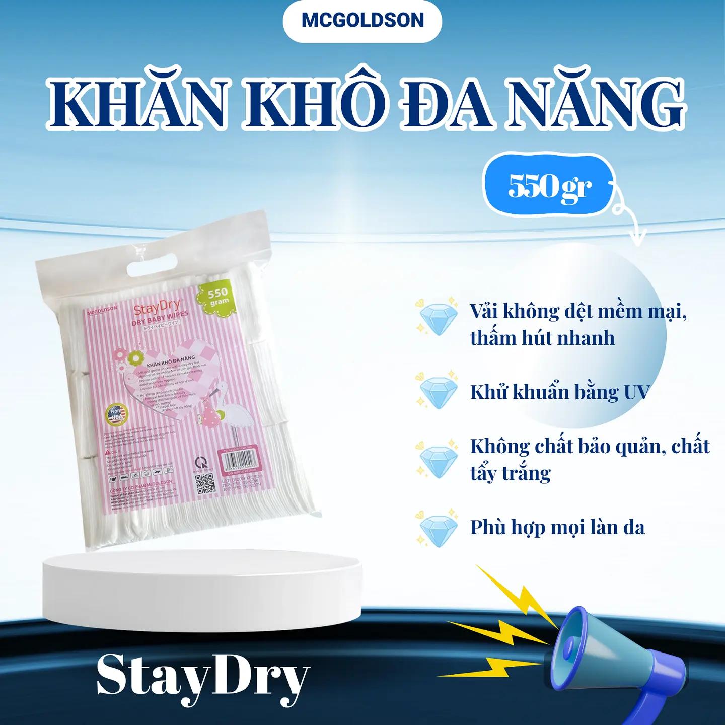 Khăn khô đa năng StayDry 550g