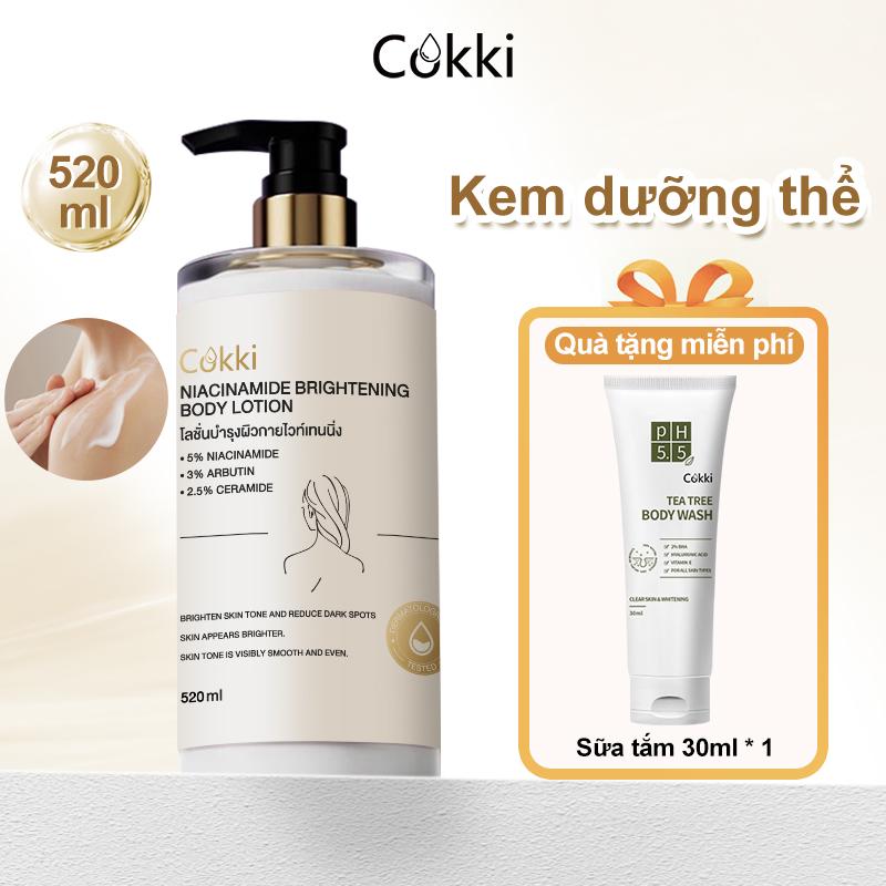 Cokki NIACINAMIDE Whitening Body Lotion 520ml Hydrating Sữa dưỡng thể-Niacinamide & Arbutin-Hỗ trợ dưỡng ẩm và nuôi dưỡng làn da cơ thể - Cho Mọi Loại Da