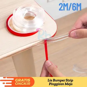 RBS - Lis Bumper Strip Pinggiran Meja Pelindung Tepi Meja | Karet Silikon Pengaman Sudut Meja | Strip Silikon Pelindung Pengaman Pinggiran Sudut Tepi Meja Safety Baby