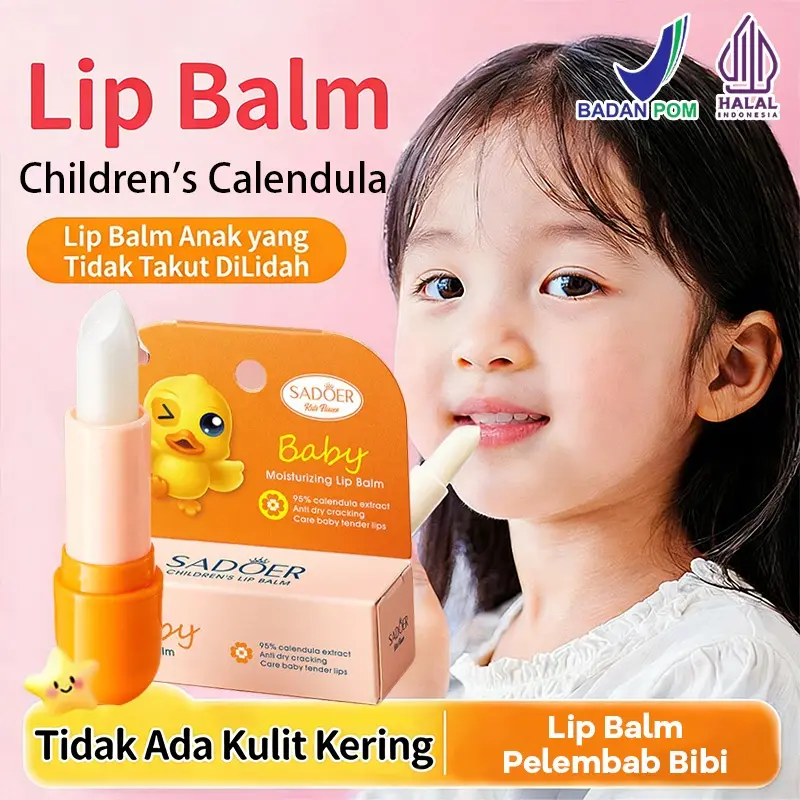 3.4g Baby Lip Balm  Natural Lip Balm Pelembab Pencerah Bibir Anak Bayi Pencegah Bibir Kering Hitam Pecah Pecah Memperbaiki Meregenerasi Sel Kulit Bibir Menghidrasi Mengatasi Bibir Pecah Pelembab Bibir Skincare Ibu Dan Bay