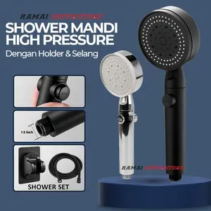 Kepala Shower Mandi Hitam Premium