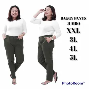 CELANA BAGGY PANTS JUMBO BAHAN AMERICA DRILL CELANA JUMBO BAGGY PANTS UKURAN XXL 3L 4L 5L