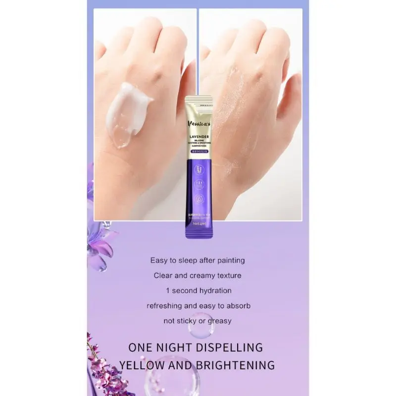 YESSICA SLEEPING MASK ISI 20 SACHET ( HYALURONIC ACID 24K | LAVENDER ) 3