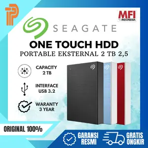 Seagate One Touch 2TB HDD / Hardisk Eksternal USB3.2 MFI Garansi Resmi 100% ORIGINAL