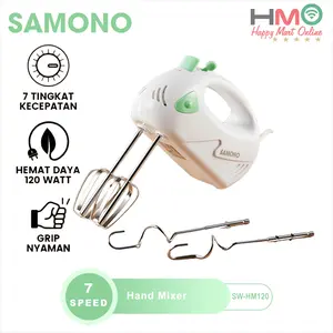 Samono Hand Mixer SW-HM120 7 Kecepatan Mixer Tangan Pengaduk Adonan Kue Samono SW HM120