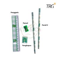 Gambar TRG Stationery Pencil Eraser Ruler Sharpener Set 5 in 1 STA-51 - Set Alat Tulis Pensil Penghapus Penggaris Rautan TRG - Astronaut dari ATK & Co Kota Bandung 3 Tokopedia