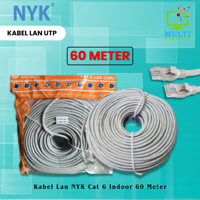 Gambar CAT6 60M Kabel LAN 60Meter Cable Cat 6 UTP 60 Meter Siap Pakai dari Multi Komputer Kota Administrasi Jakarta Barat Tokopedia