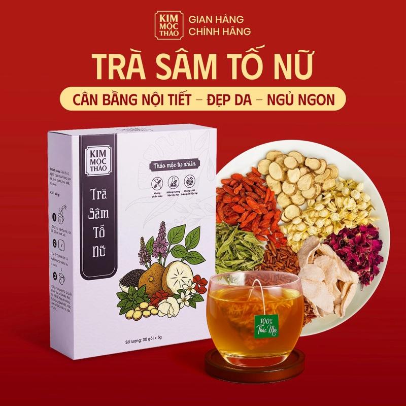 Trà Sâm Tố Nữ Túi Lọc Kim Mộc Thảo Trà Thảo Mộc Cho Phái Nữ Hỗ Trợ Chăm Sóc Cơ Thể Trà Sâm Tố Nữ Tự Nhiên 30 Gói