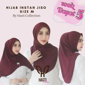 HASTI - Hijab Jisoo Size M Kerudung Jersey Instan Bergo