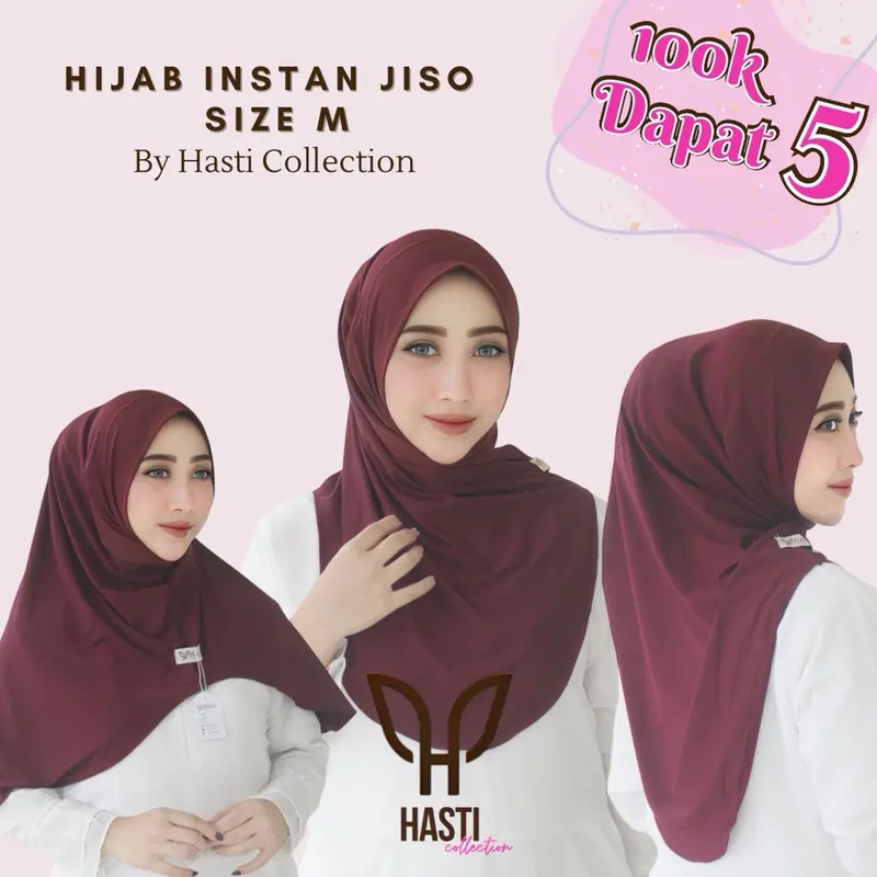 HASTI Hijab Jisoo size XL kerdung syar'i bahan Jersey Berg