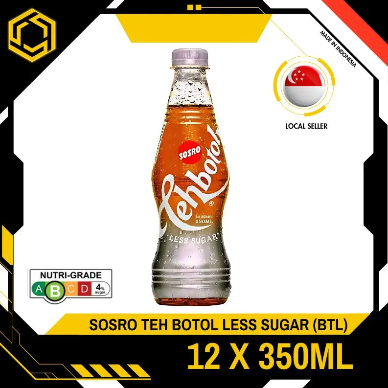 SOSRO Teh Botol Less Sugar 350ML X 12 (BOTTLE)