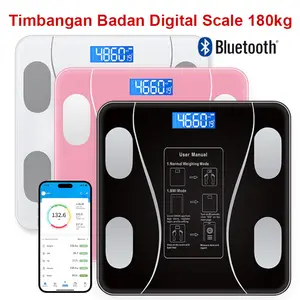Timbangan Badan Digital Bloetooth Scale 180kg Akurat 0.05kg Tempered Glass
