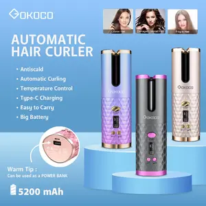 GOKOCO GD010 Cordless Automatic Hair Curler Set Pengeriting Rambut Wireless
