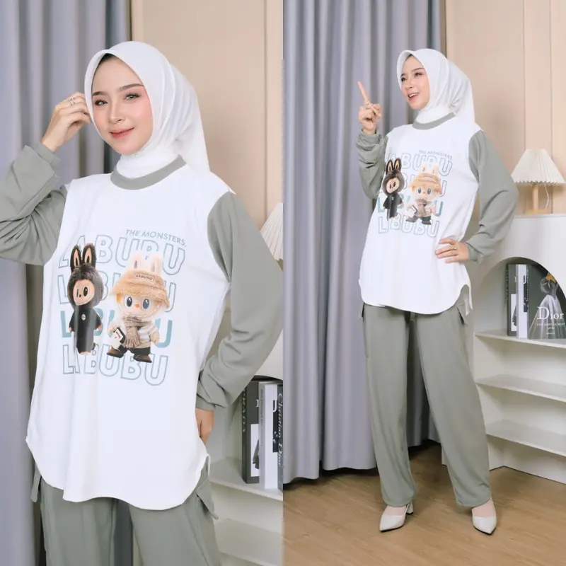 Setelan Labubu Bahan Kenit Model Terbaru dan Kekiniaan 4
