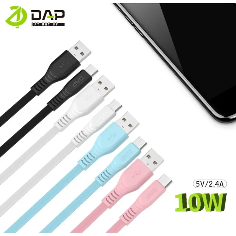 DAP Kabel Data D-CBM100 Micro/D-CBT100 Type-C/D-CBL100 Lightning 2.4A 1M  Data Cable Fast Charging 4
