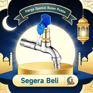 Keran Air Anti Maling dengan Kunci Kuningan Tahan Karat dan Praktis untuk Taman Lebaran Promo Ramadan Berka