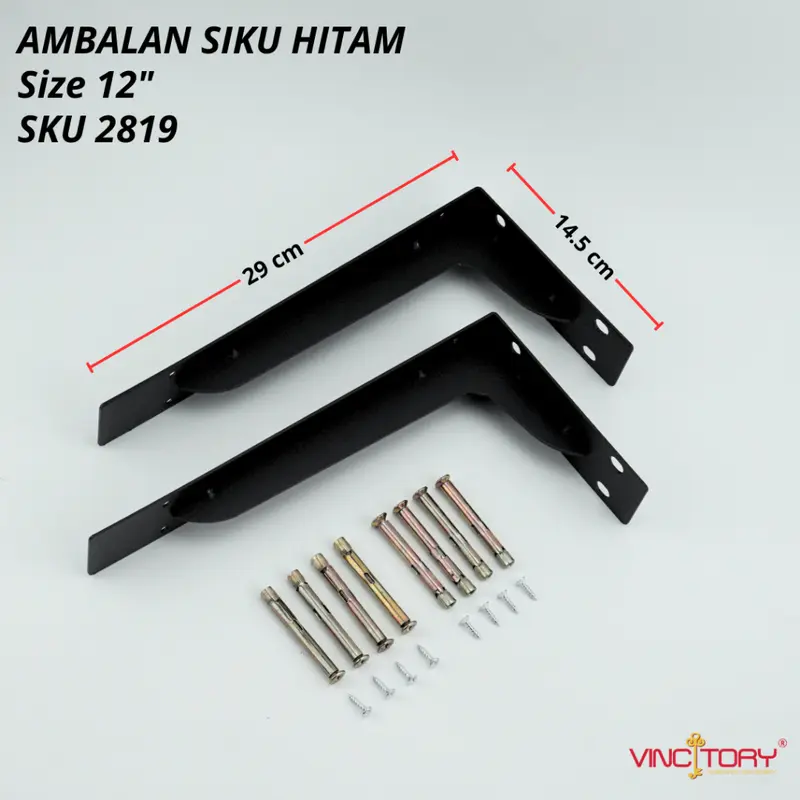 SIKU RAK Dinding Besi L Rak Penyangga Bracket Ambalan Sepasang | Bracket Siku Ambalan Dinding 7