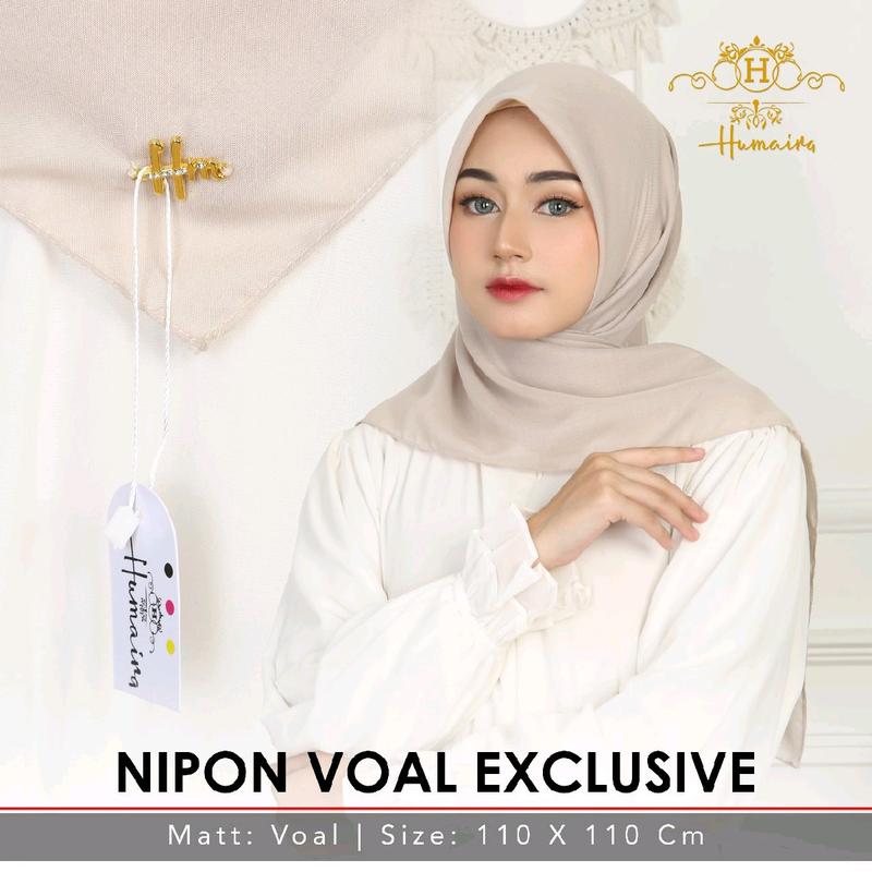 HUMAIRA-Hijab Segiempat Voal Jepang Premium Exclusive/Kerudung Segiempat Vial Jepang Premium Exclusive 7