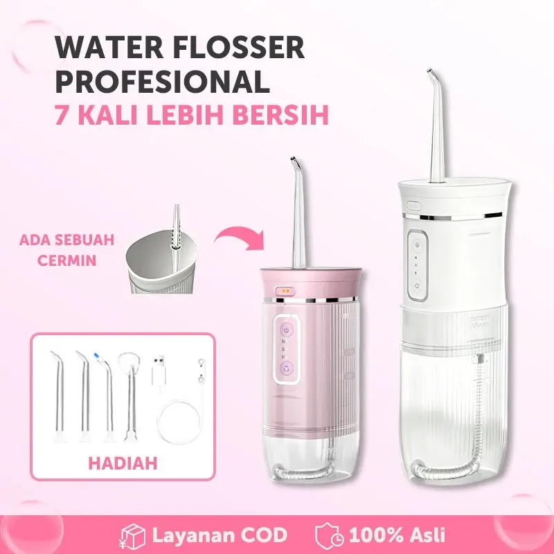 Oral Irrigator Portable USB 200ml IPX7 / Smart Electric Water Irrigator/ Dental Scaler Teeth Smart System/ Water Flosser Travel/ Portable Smart Oral Irrigator for Travel/ Soft Higenis Smart Dental Flosser