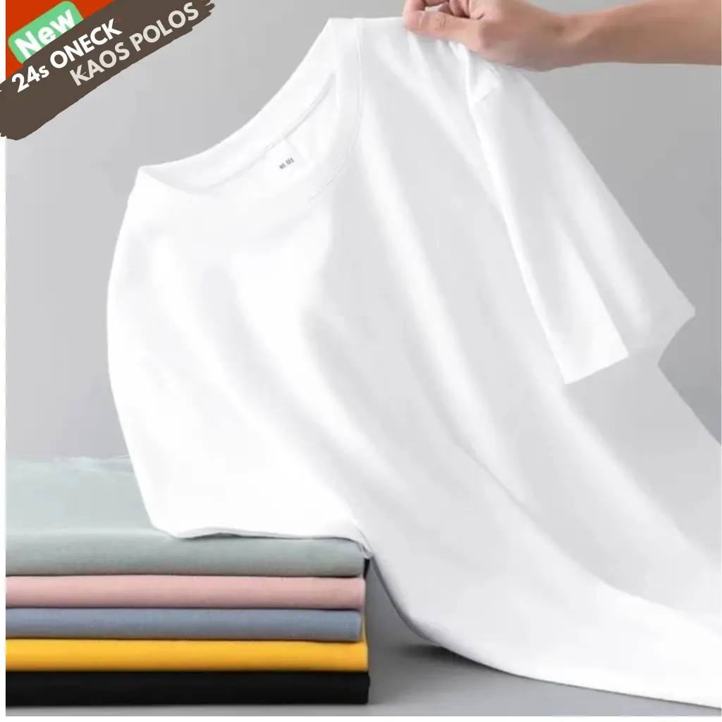 Kaos polos lengan pendek combed 24s premium