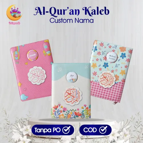 Al Quran Kaleb Resleting Bisa Custom Nama Ukuran A5 Dan A6 Untuk Hadiah Ulang Tahun