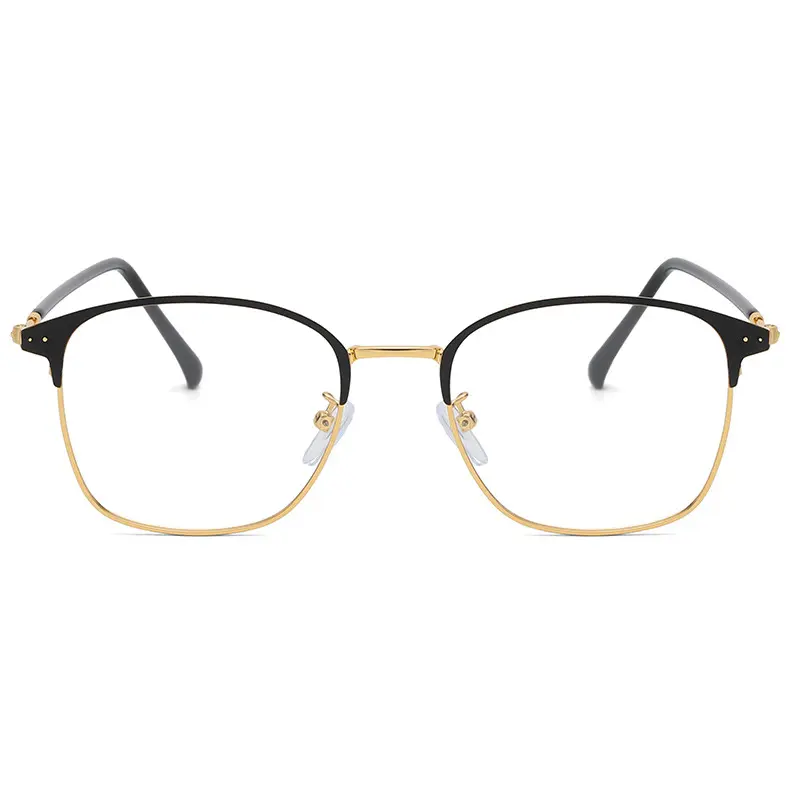 Kacamata Lensa Photoctomic + Anti radiasi model Kotak Pria Wanita Frame Besi Alloy Photoctomic Eyewear Glasses Photocromic 7