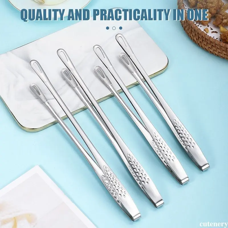 Makanan Daging Korean BBQ Steak Clip 24/28 Cm / Klip Pemanggang Stainless Steel Klip Makanan Tahan Panas cutenery