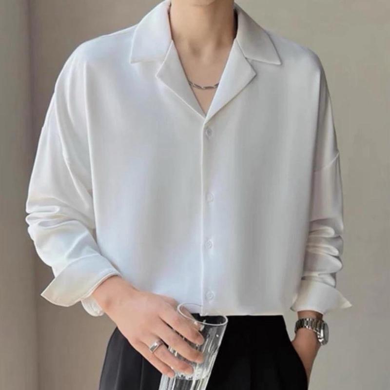Áo sơ mi cổ vest tay dài lụa hàn chống nhăn MITA Menswear Shirt