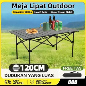 Meja Lipat Outdoor/Aluminium Meja Lipat Camping Meja Lipat Portable meja lipat meja piknik outdoor portable berkemah meja dan kursi aluminium table