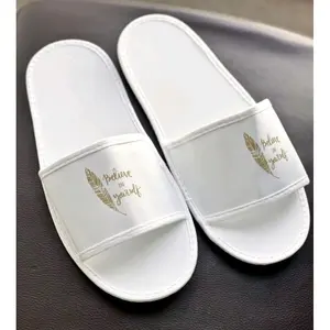 Sandal Hotel Sablon Elegan dengan Sendal Ketebalan 3ml - Untuk Kenyamanan di  dalam ruangan Rumah- Shoes, Wanita Bisa COD - Karet
