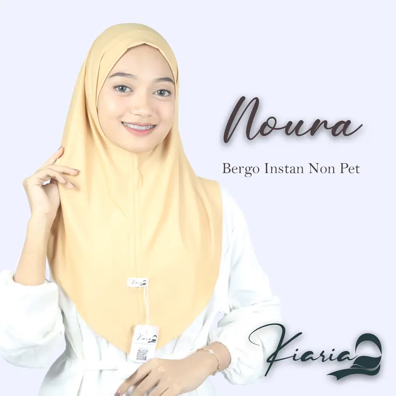 Kiaria - Daily Hijab Instan Non Pet Size L Bergo Bahan Jersey Casual Premium Noura 7