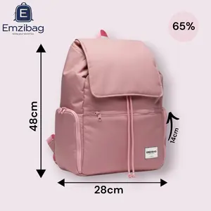 EMZIBAG Backpack Tas Ransel kuliah kerja sekolah Puffy Waterproof Jasper Polyester Laptop 14 inch Unisex