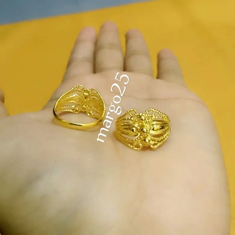 Cincin Simple Lapis Emas 24. hrga 1pcs