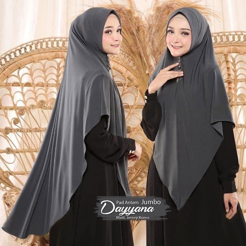 Hijab Khimar Syar’i Dayyana pad antem kekinian Syari Panjang  Instan 3