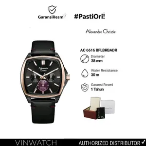 AC 6616 Jam Tangan Wanita Pria Couples Alexandre Christie 6616 Stainless Watches