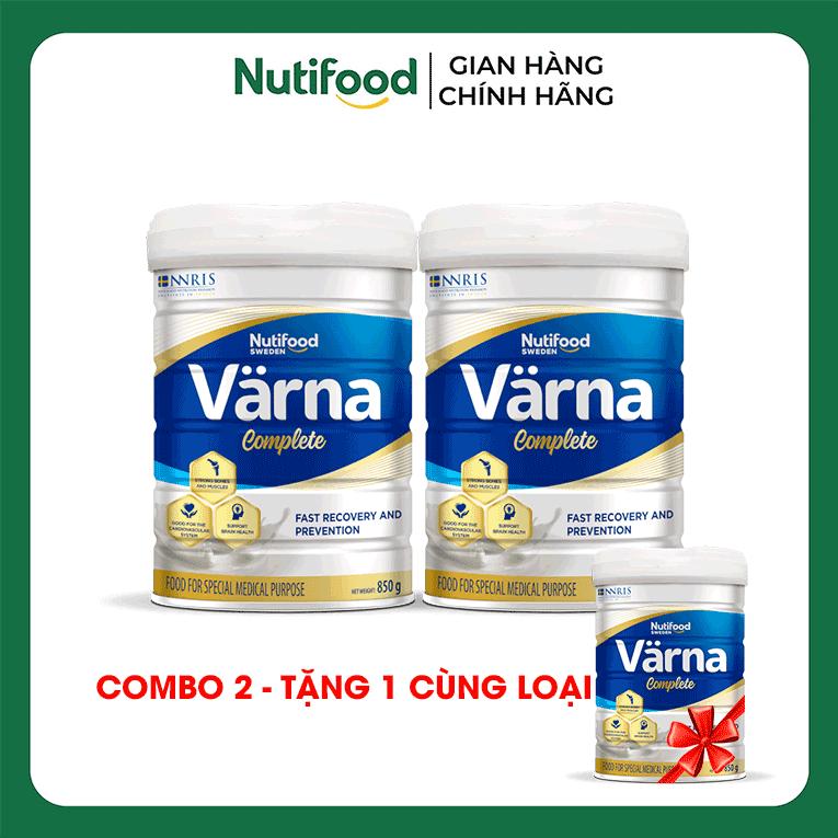   COMBO 2-TẶNG 1 LON  Nutifood Sữa Bột Varna Complete lon 850g  HSD T8 2026  