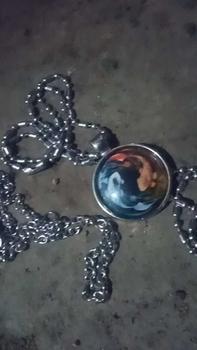 Product Review of Kalung Liontin Yin Yang Art Kaca Cembung Tali Kulit Rantai Stainless Steel from @**🫰 0