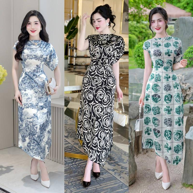 MIỄN SHIP BST MDU4468 Váy Lụa Twist Satin 2 Lớp - Thiết Kế Tinh Tế Dành Cho Nữ Women Dress