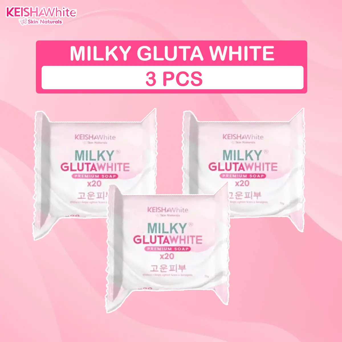 milky glutathione soap 5 PCS Keisha Gluta White X20 Extreme Whitening with Glutathione, Niacinamide, Collagen, Vit.C, and Hyaluronic Acid for Body Care best whitening cream in pakistan